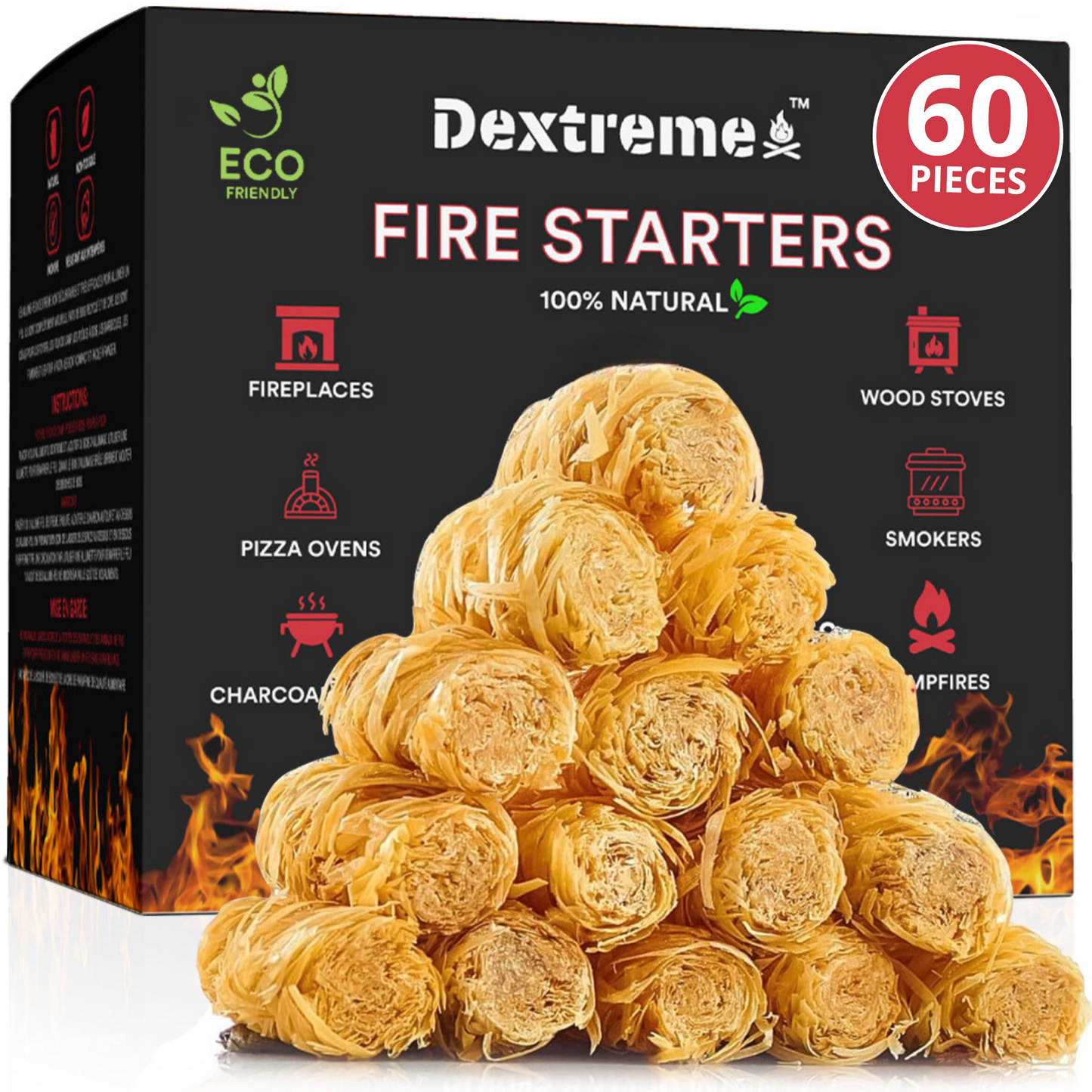 Allume Feu Naturel Dextreme 60 pcs