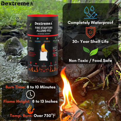 Dextreme Waterproof Fire Starter Pouch 100 Pcs